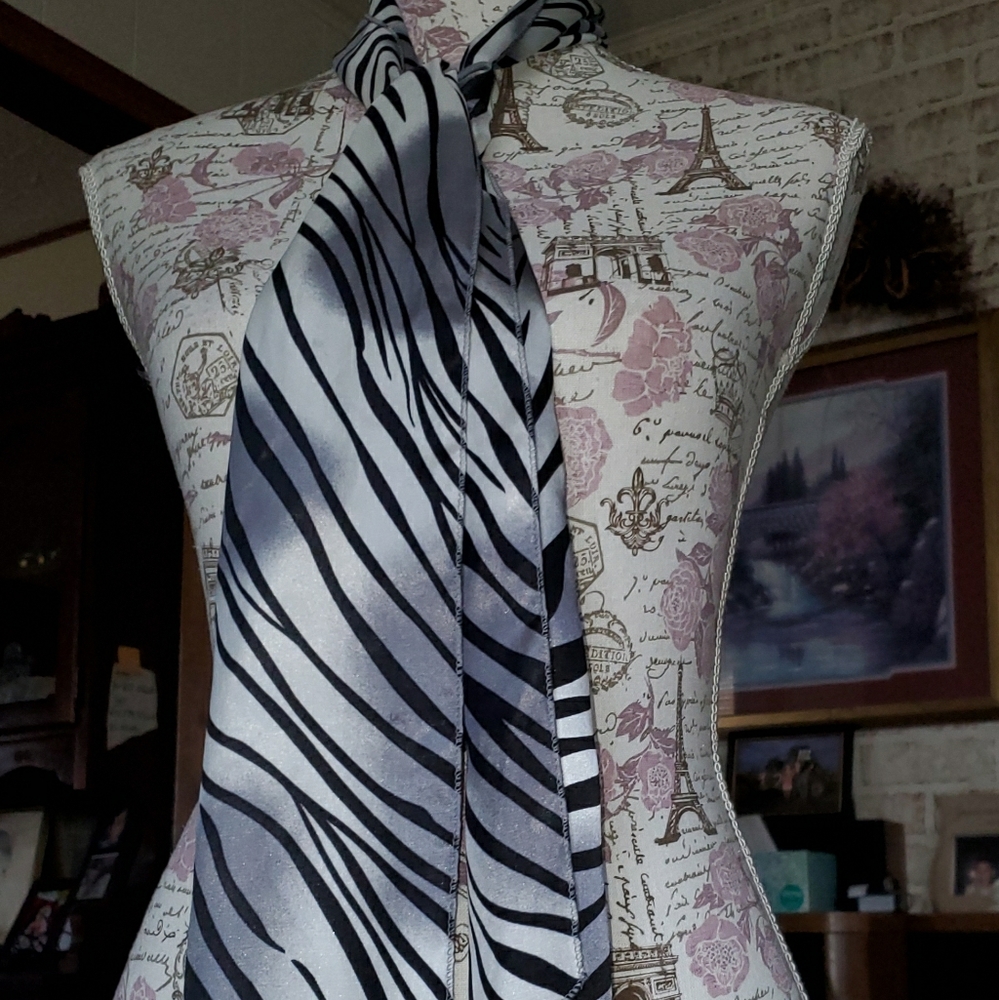 Zebra print scarf